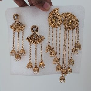 Elegant Gold Chandelier Earrings